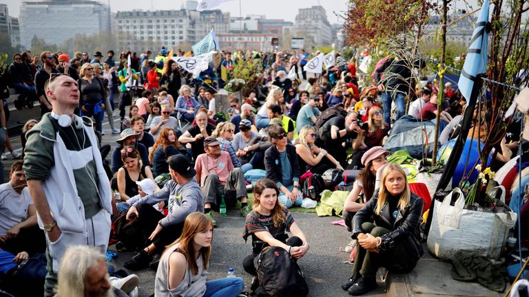 Activists on Waterloo Bridge