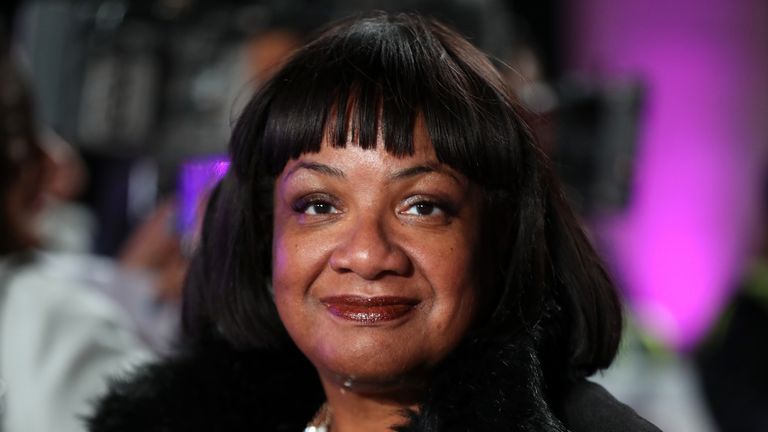 Diane Abbott during the Pride Of Britain Awards 2018