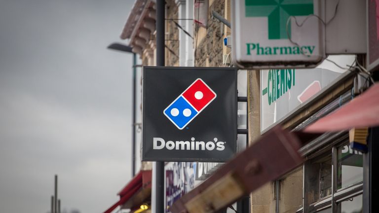 A Domino's Pizza sign