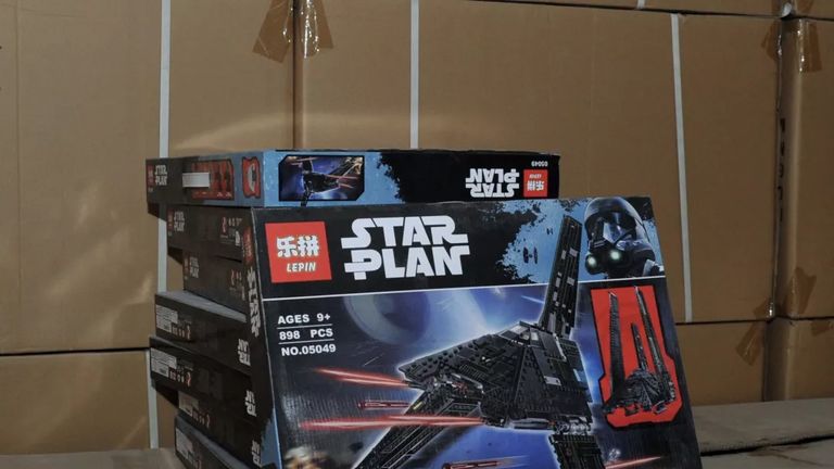 du er thespian Bage Police bust gang behind fake Lego brand Lepin - seizing toys worth £23m |  World News | Sky News