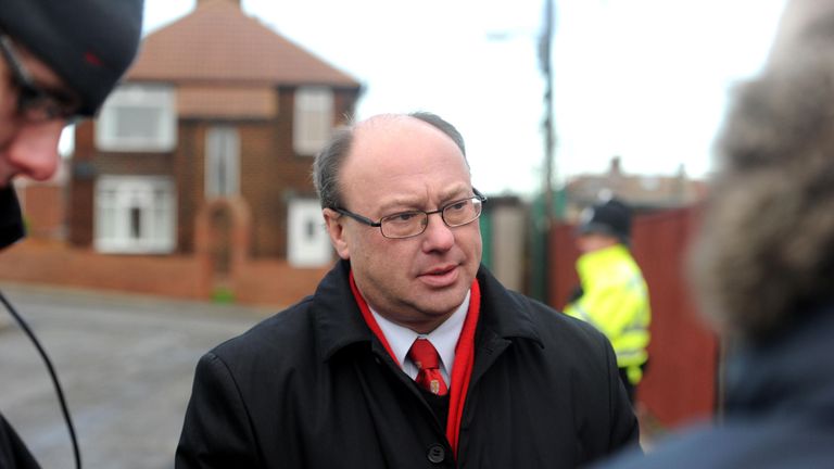 Grahame Morris MP for Easington speaks at the scene in Horden, near Peterlee, a man who shot dead his partner and two other women before turning the gun on himself.
