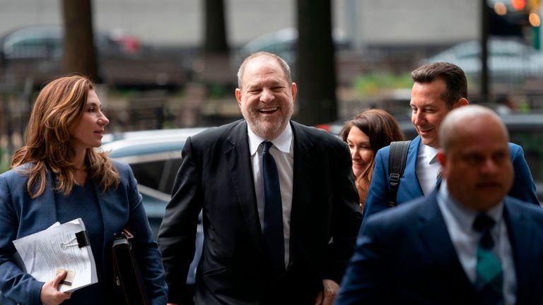 Harvey Weinstein appeared in court in New York on Friday