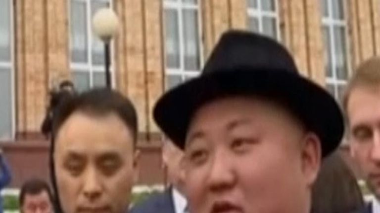 Kim Jong Un stops to talk to Russian media ahead of his meeting with President Putin