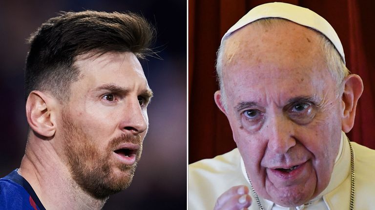 Pope Francis praised Lionel Messi for his talent on the pitch but says it's wrong to call him 'God'