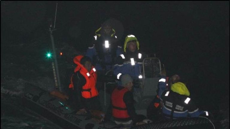 French authorities intercepted the suspected migrants. Pic: Prefet maritime Manche