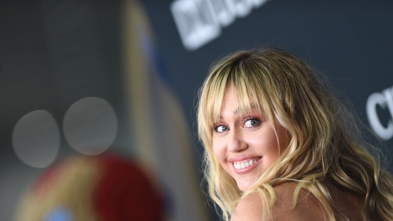 Miley Cyrus arrives for the world premiere of Marvel Studios&#39; Avengers: Endgame at the Los Angeles Convention Center on April 22, 2019