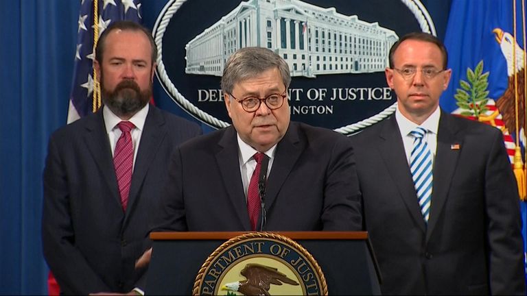 Attorney General William Barr spoke ahead of the redacted release of the full Mueller report into Russian interference in 2016.