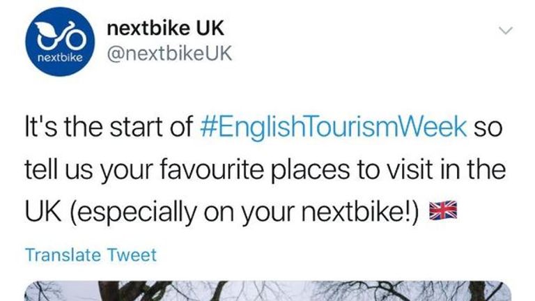 The tweet was deleted by the company after the backlash