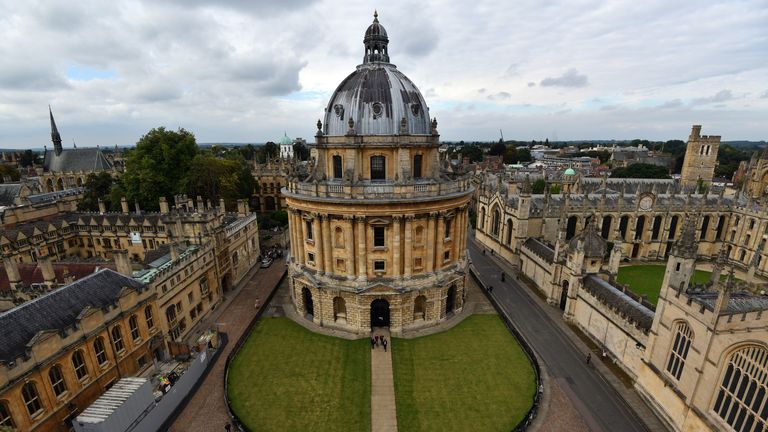 OXFORD, ENGLAND - SEPTEMBER 20: Radcliffe Camera is pictured on September 20, 2016 in Oxford, England. Oxford University has taken number one position in the 2016-2017 world university rankings beating off Harvard and Cambridge for the top spot. (Photo by Carl Court/Getty Images)
