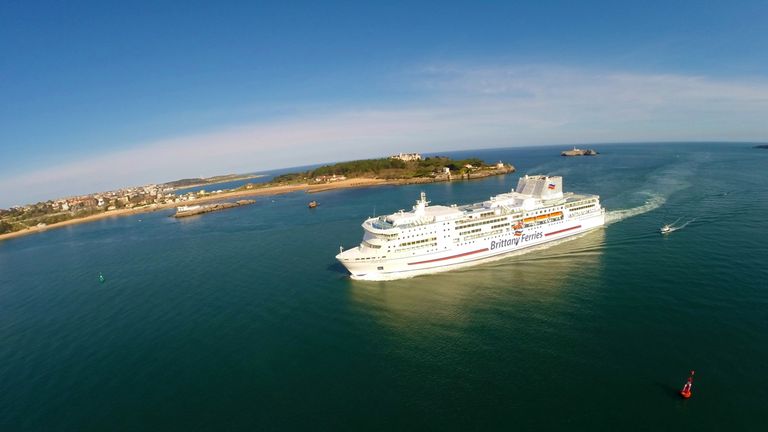 The vessel was due to arrive in Santander, northern Spain. Pic: Brittany Ferries