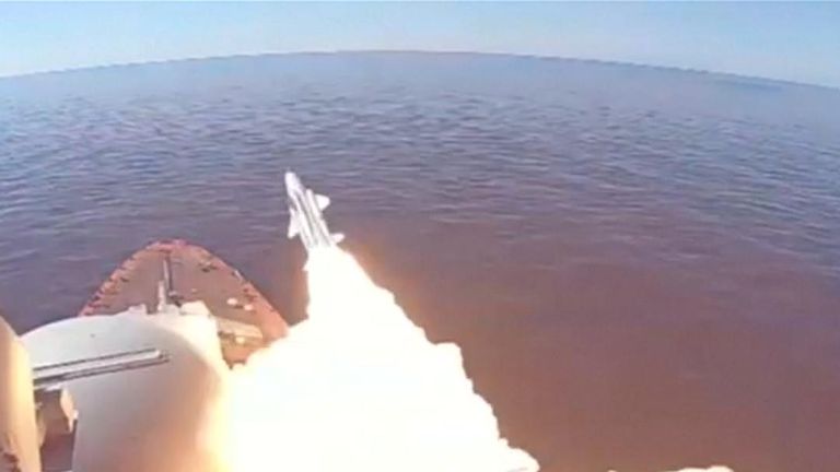 Russia carries out missile tests in the Black Sea