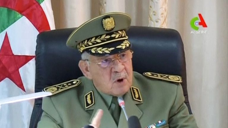 Algeria&#39;s army chief of staff Lieutenant General Ahmed Gaed Salah who will step in for 90 days