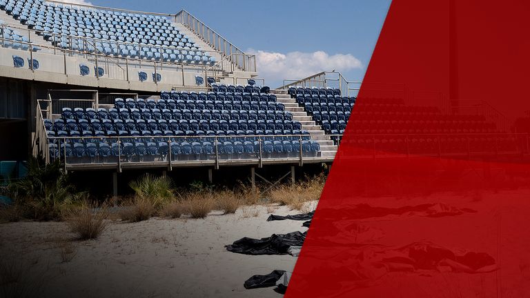 The volleyball stadium used for the Athens Olympics
