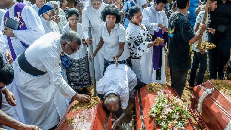 Funerals held for victims of Sri Lanka attacks