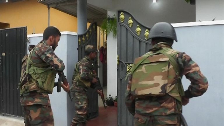 Sri Lanka police seized a large cache of explosives after a fierce overnight gun battle that killed at least 15 people