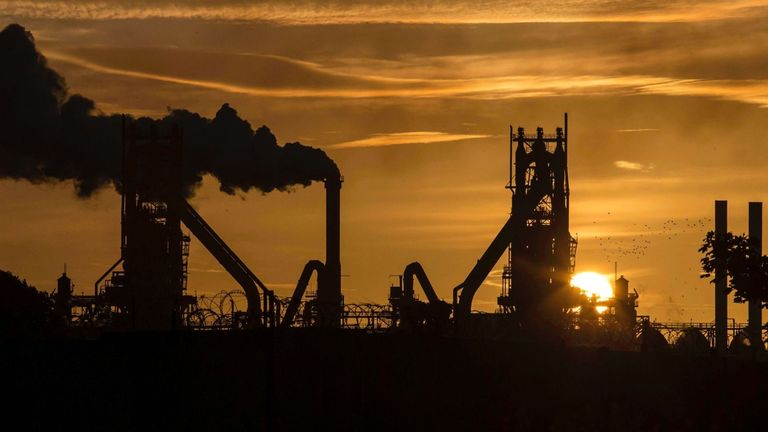 British Steel plant in Scunthorpe