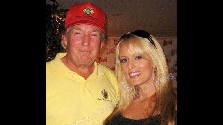 Stormy Daniels with Donald Trump