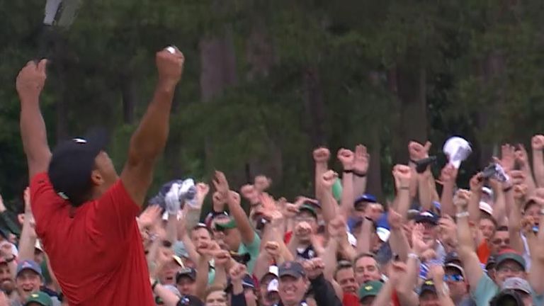 The moment Tiger Woods won