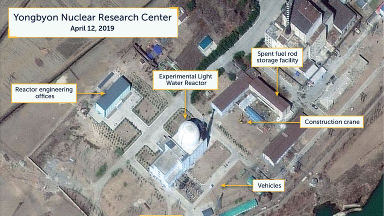 A view of vehicles near what researchers describe as being the Experimental Light Water Reactor