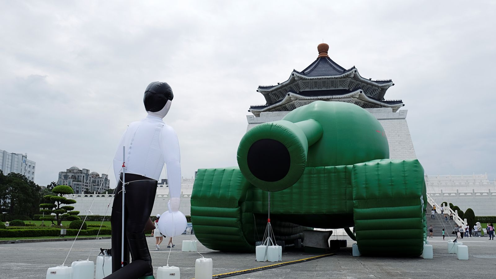 Tiananmen Square Iconic tank Man Image Recreated As Inflatable Art Tiananmen Square Iconic tank Man Image Recreated As Inflatable Art