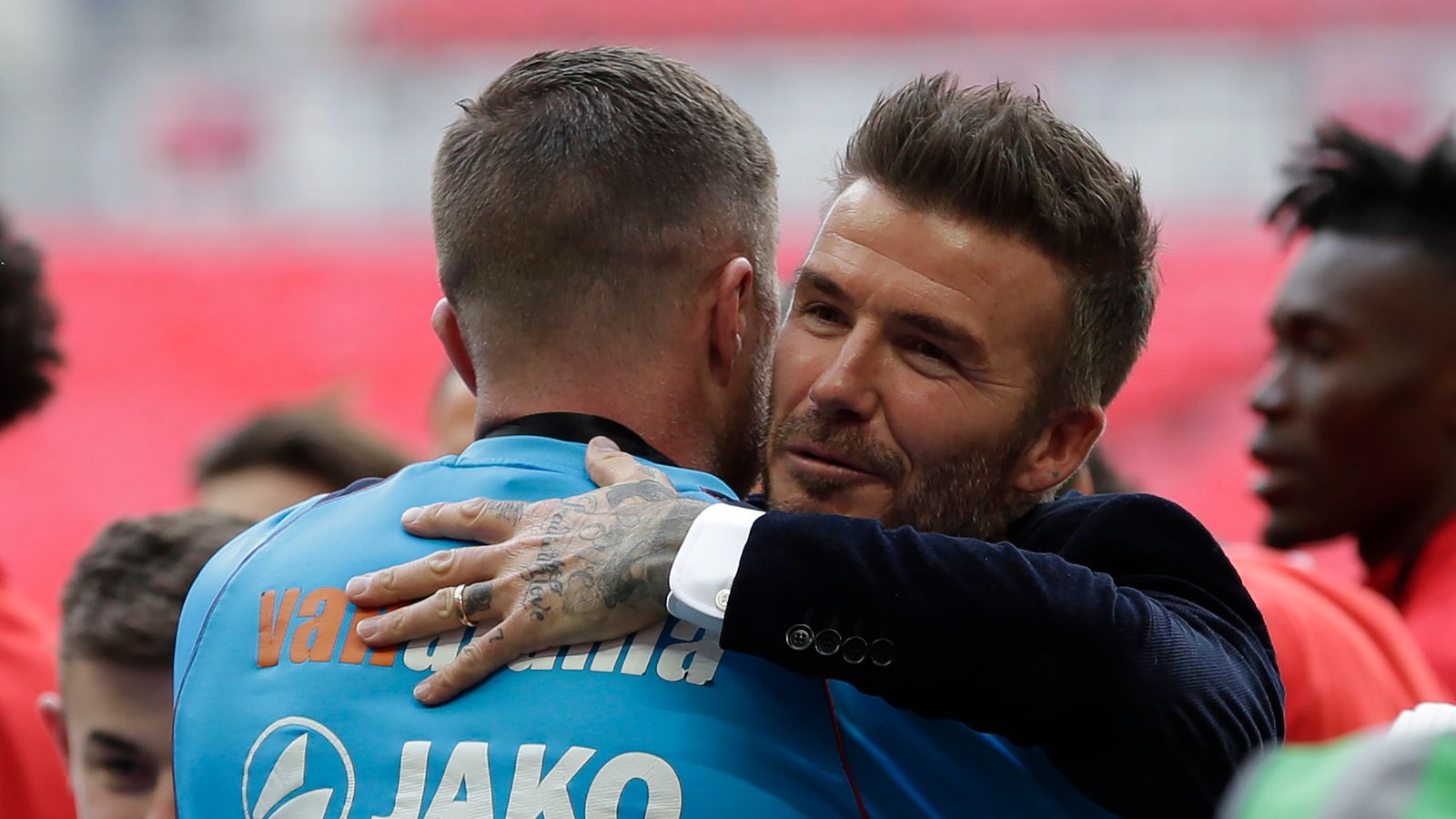 David Beckham and 'Class of 92' watch their Salford City team win ...