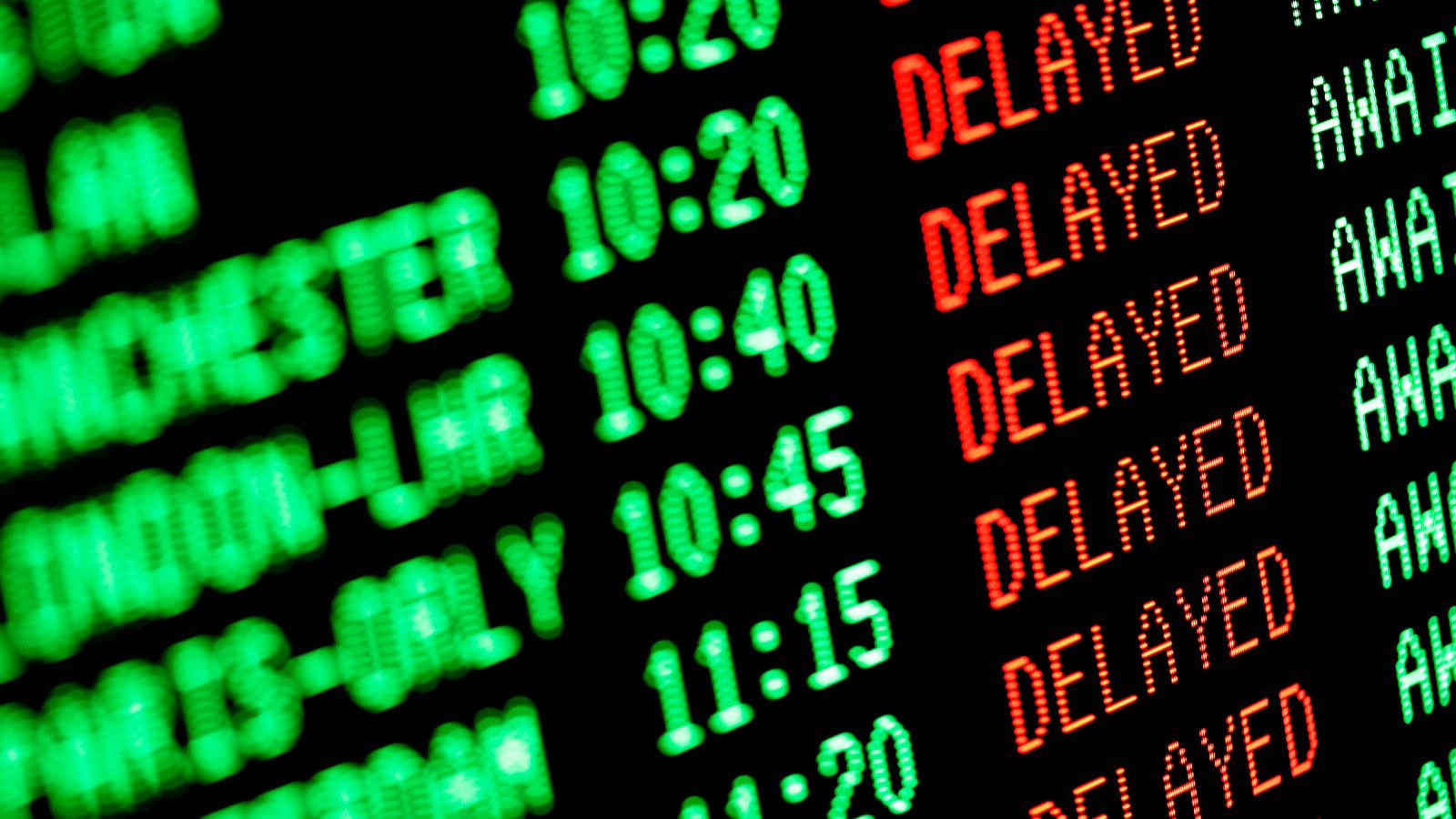 travel delays uk