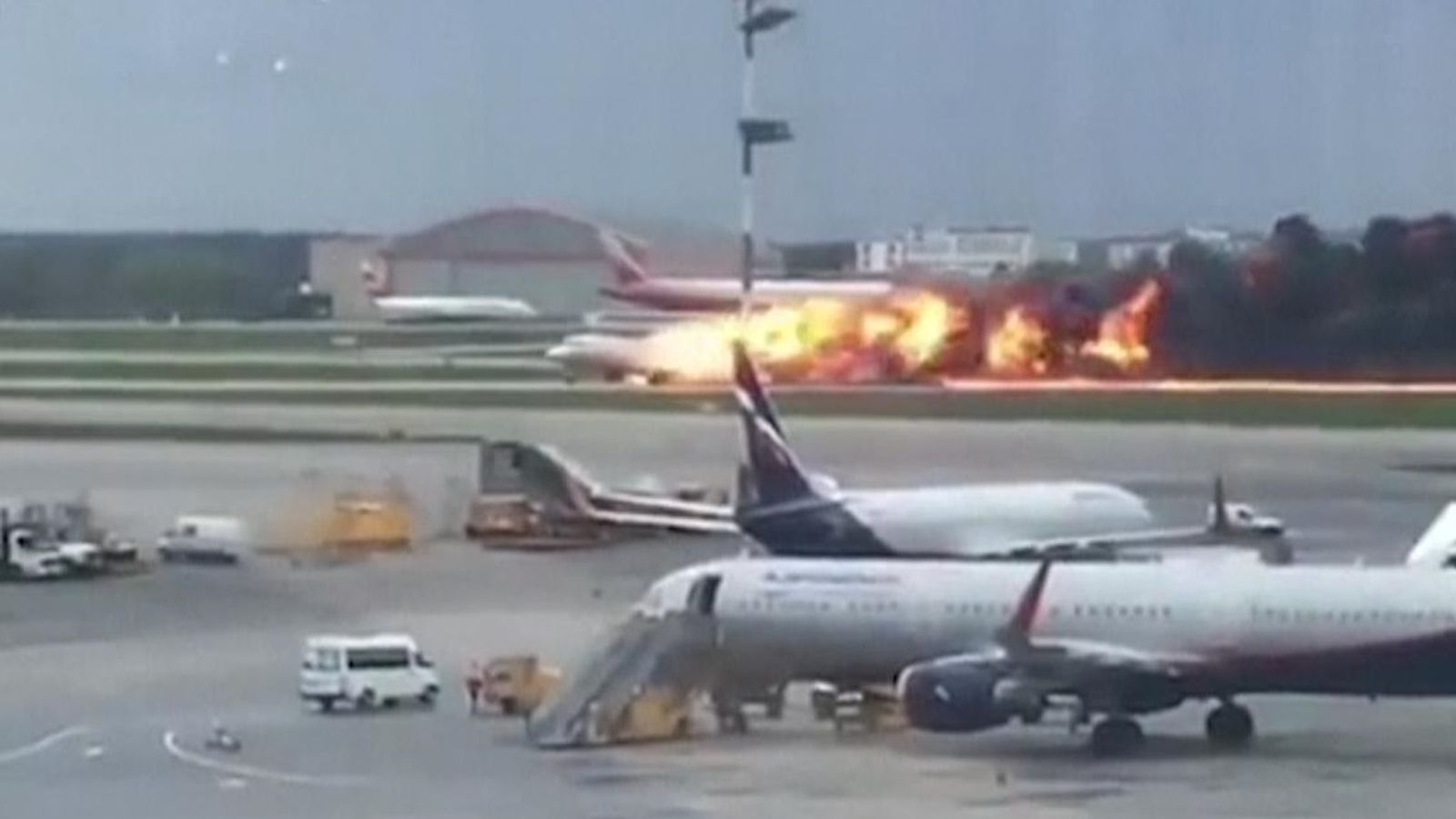 At Least 41 Dead As Burning Aeroflot Plane Makes Emergency Landing In ...