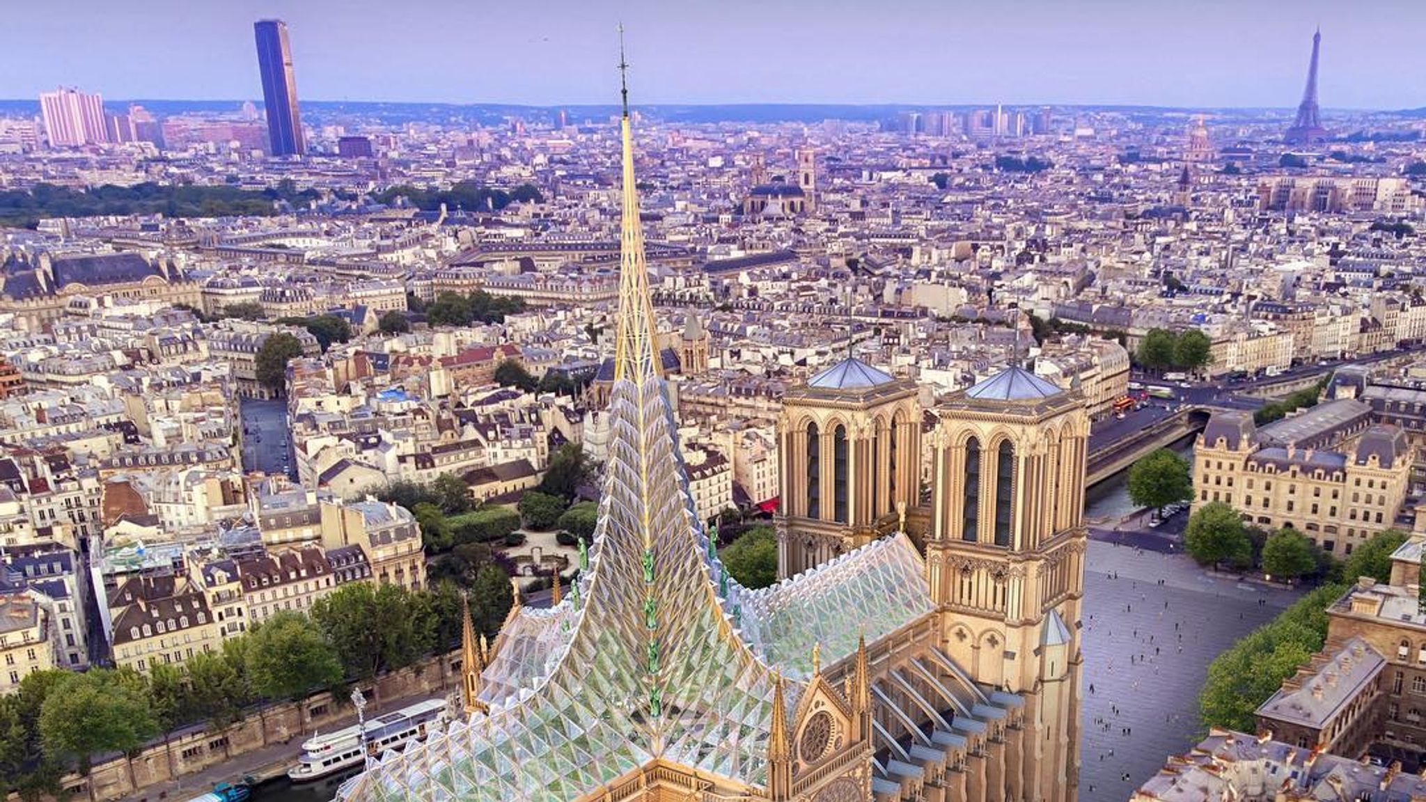 NotreDame New design proposal by French architect World News Sky News