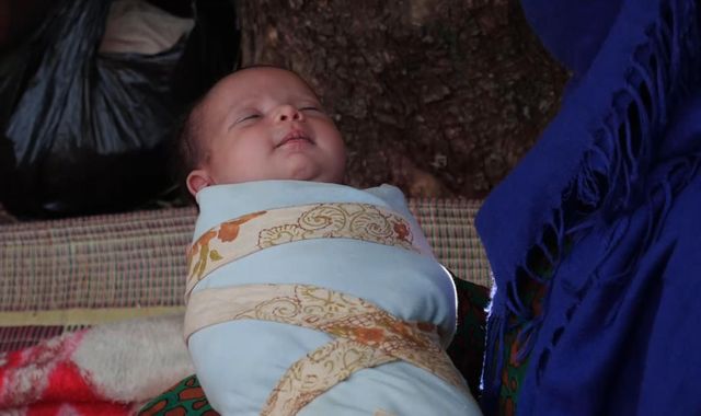 Pregnant mothers give birth in olive groves after fleeing Syria violence
