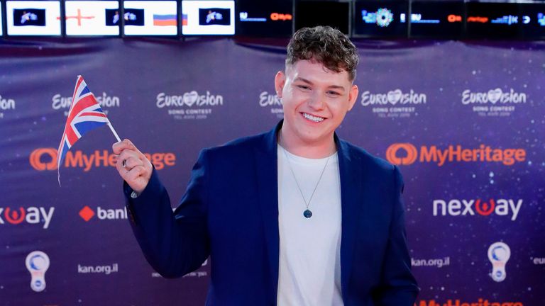 United Kingdom's Michael Rice poses for a picture during the Red Carpet ceremony of the 64th edition of the Eurovision Song Contest 2019 at Expo Tel Aviv on May 12, 2019