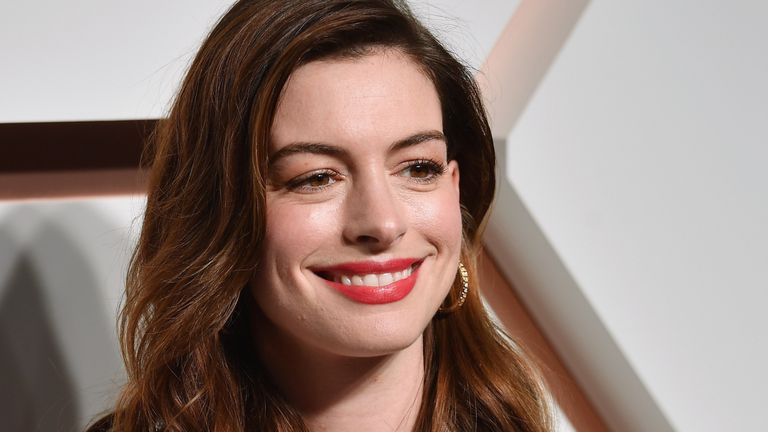 Anne Hathaway pictured in New York March 2019