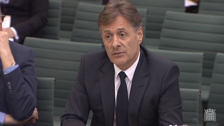 Ian Grabiner, Chief Executive Officer of Arcadia speaks to the House of Commons Business Commitee during their questioning of Arcadia executives on the BHS collapse at Portcullis House, London. PRESS ASSOCIATION Photo. Picture date: Monday May 23, 2016. Photo credit should read: PA Wire