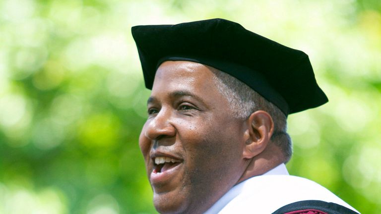 Billionaire technology investor and philanthropist Robert F. Smith announces he will provide grants to wipe out the student debt of the entire 2019 graduating class at Morehouse College in Atlanta
