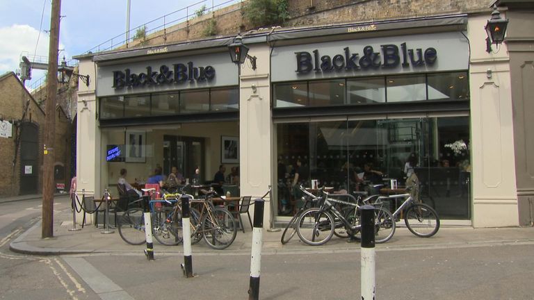 Black and Blue restaurant in Borough Market