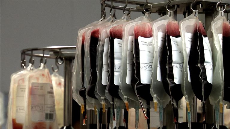 Blood ready for transfusion