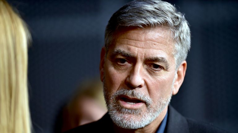 George Clooney was at a premiere for his new show