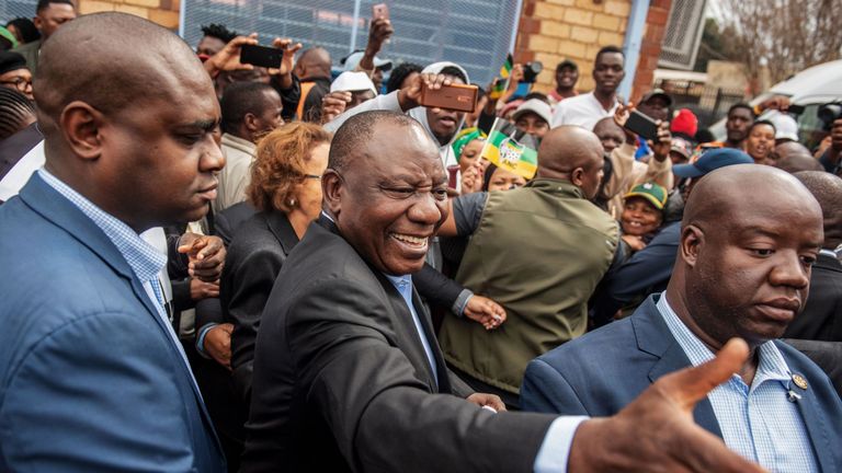 South Africa election: President Cyril Ramaphosa promises ...