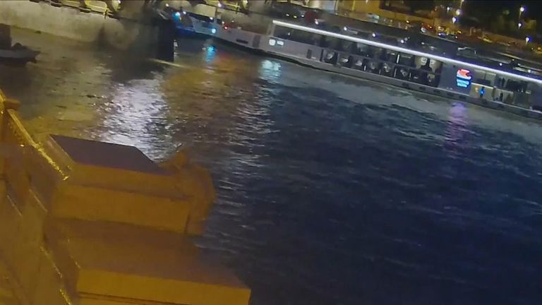 The police released CCTV of the boats colliding