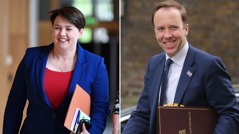 Ruth Davidson and Matt Hancock