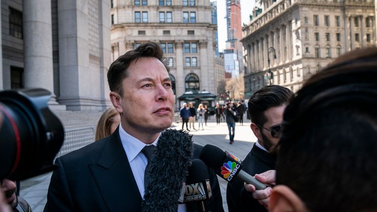 NEW YORK, NY - APRIL 4: Tesla CEO Elon Musk arrives at federal court, April 4, 2019 in New York City. A federal judge will hear oral arguments this afternoon in a lawsuit brought by the U.S. Securities and Exchange Commission (SEC) that seeks to hold Musk in contempt for violating a settlement deal. (Photo by Drew Angerer/Getty Images)
