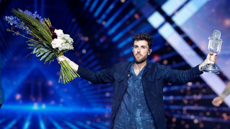 Duncan Laurence of the Netherlands wins the Eurovision Song Contest