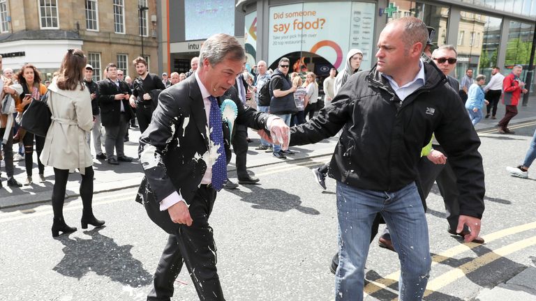 Image result for farage milkshake