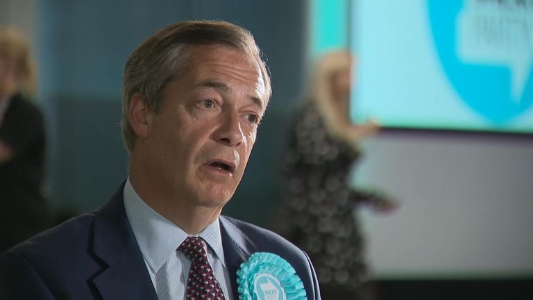 Brexit Party leader Nigel Farage alleges the electoral commission colluded with Gordon Brown in raiding the Brexit party offices