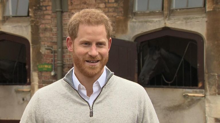Prince Harry announces the birth of his son