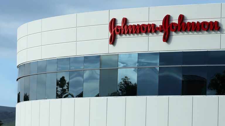 FILE PHOTO: A Johnson & Johnson building is shown in Irvine, California, U.S., January 24, 2017