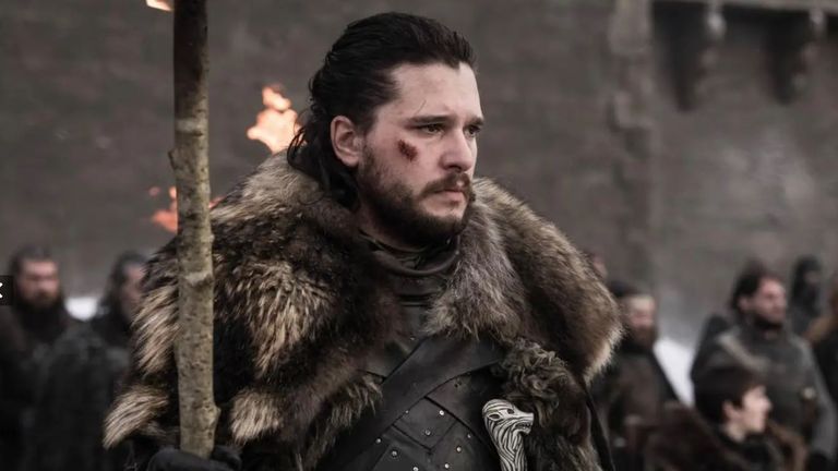 Kit Harington as Jon Snow in Game Of Thrones season eight. Pic: Sky Atlantic/ HBO