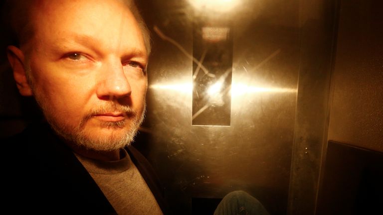 WikiLeaks founder Julian Assange leaves Southwark Crown Court after being sentenced 