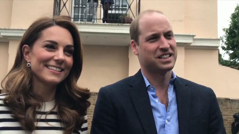 Prince William and Catherine, Duchess of Cambridge, spoke about the birth of Harry and Meghan&#39;s new baby boy