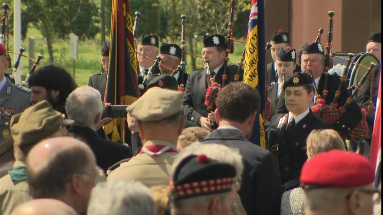 Ceremony took place in Staffordshire to mark the 75th anniversary of the Battle of Monte Cassino.