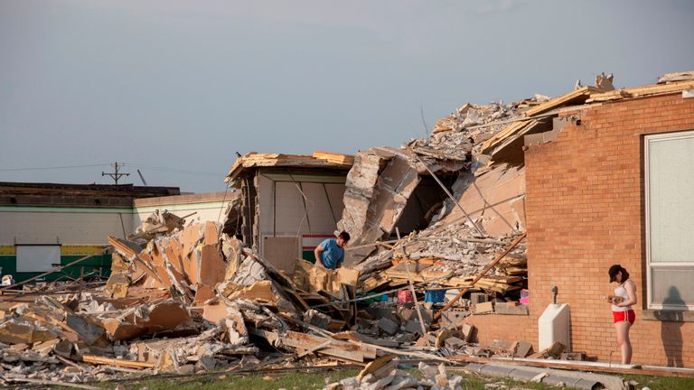 The remains of an Ohio school 